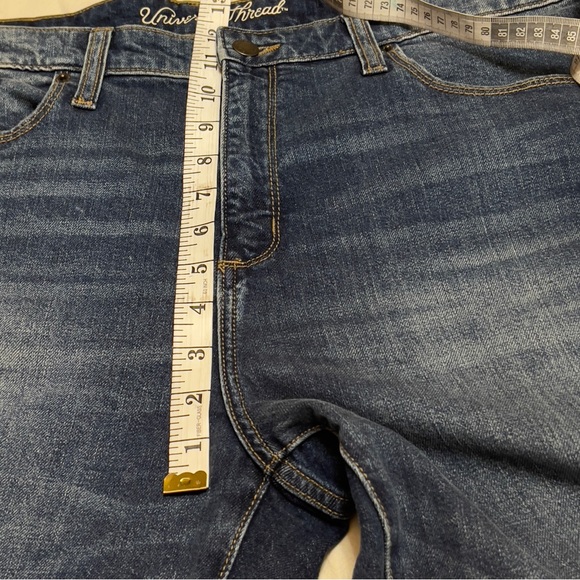 NWT Universal Thread Blue Denim High Rise Kick Boot Crop Flare Leg Jeans Sz 18 - Picture 10 of 12